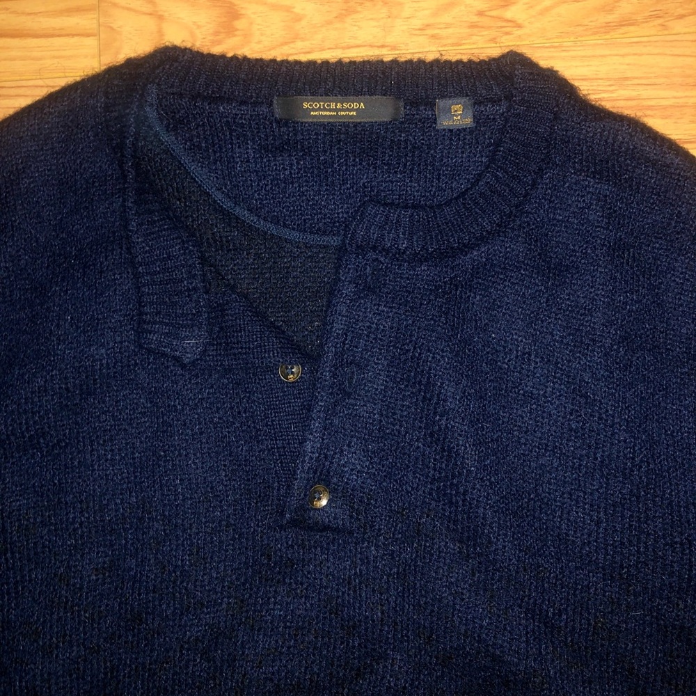 Size M Scotch & Soda navy blue men’s sweater round